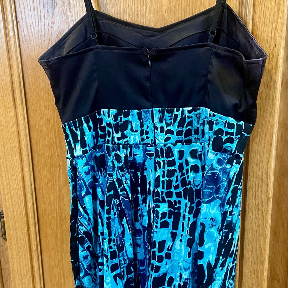 Black and Blue Women's Dress - Picture 2 of 6